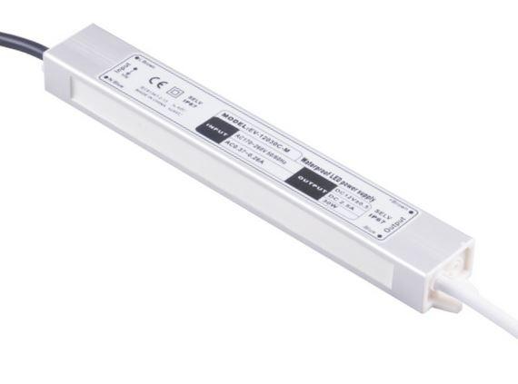 LED-Netzteil 30W 12V= IP67, 202x35x22mm