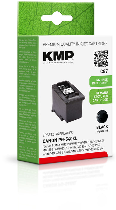 Tintenpatrone | Canon | PG-540 XL | Schwarz | KMP