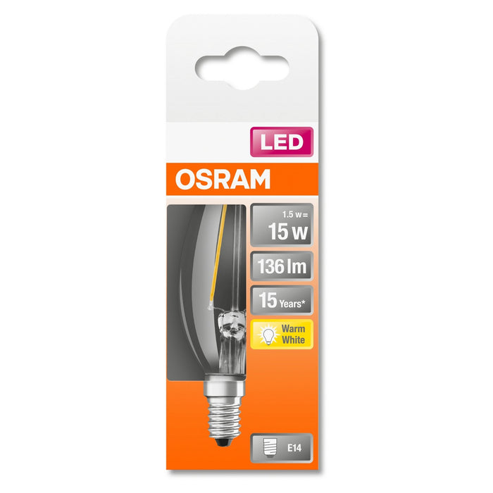 LED-E14 1,6W 136lm B25 Filament Osram