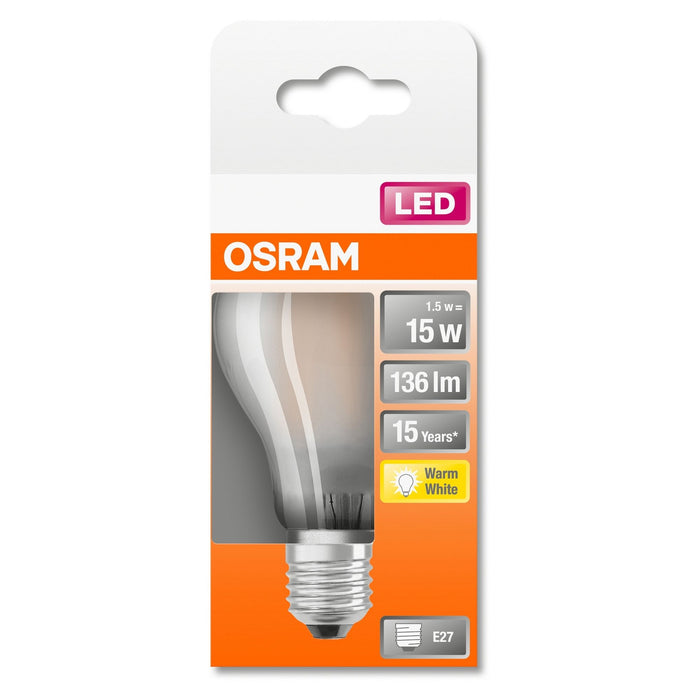 LED-E27 1,5W=15W | 136lm | warmweiß | Filament | Matt | Osram