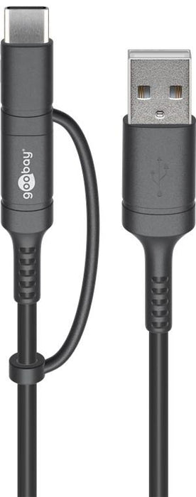 USB 2.0 -> USB-C & Micro-B 1m 2,1A